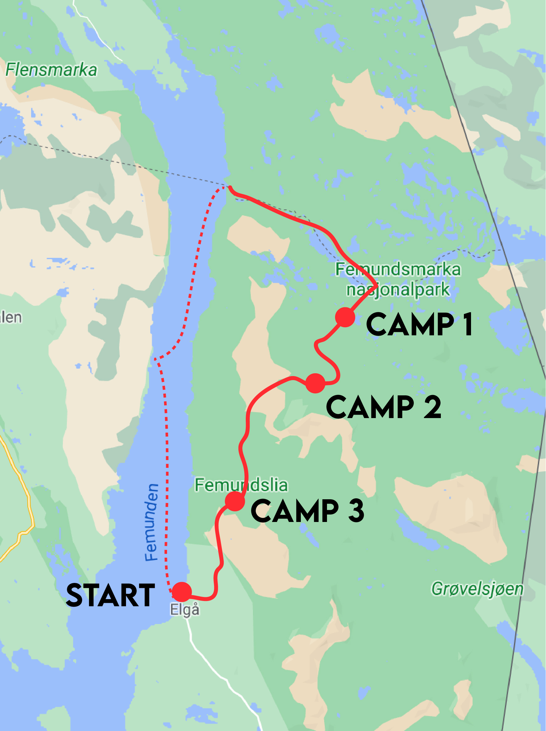 Femundsmarka Nationalpark Map Karte