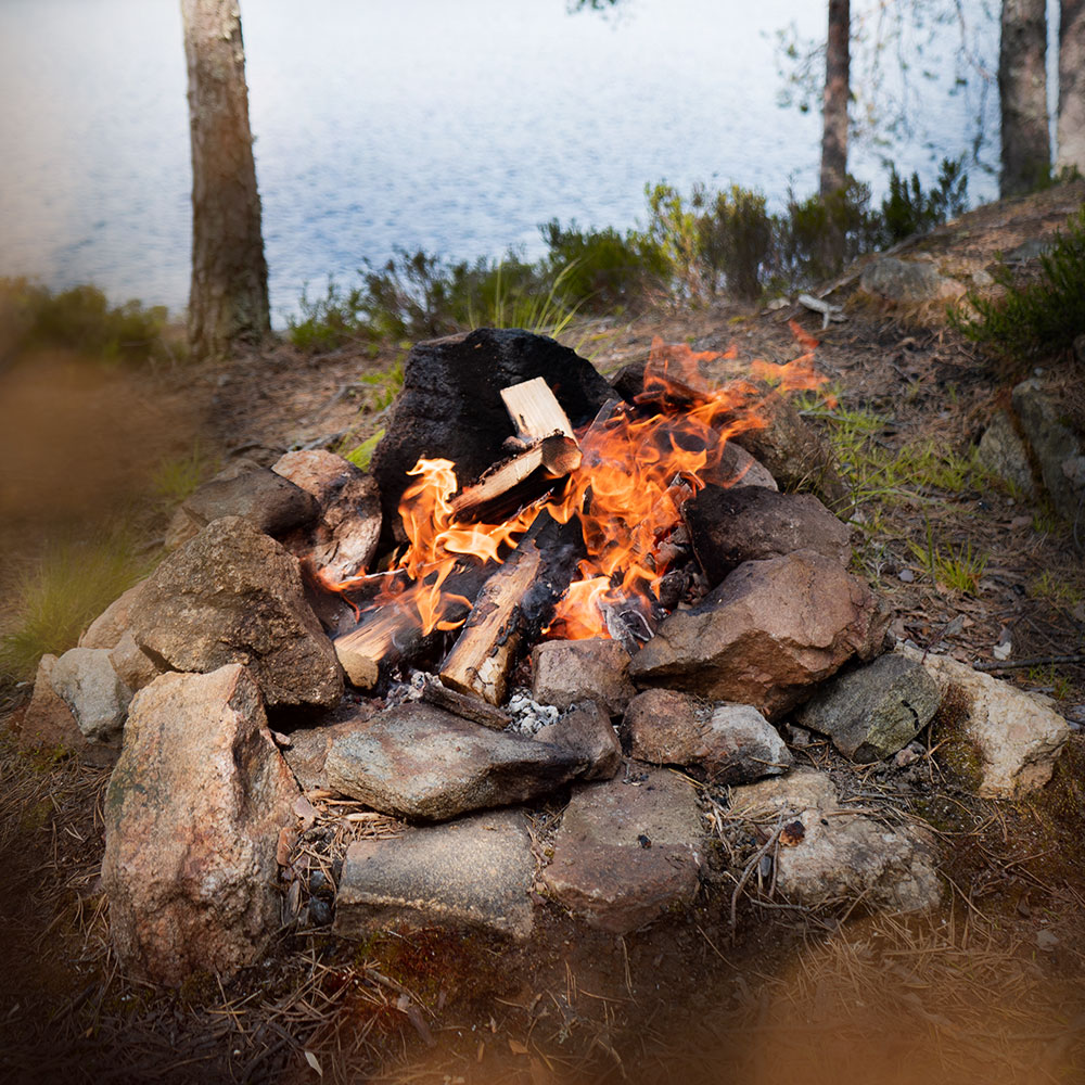 Lagerfeuer im Glaskogen Nationalpark