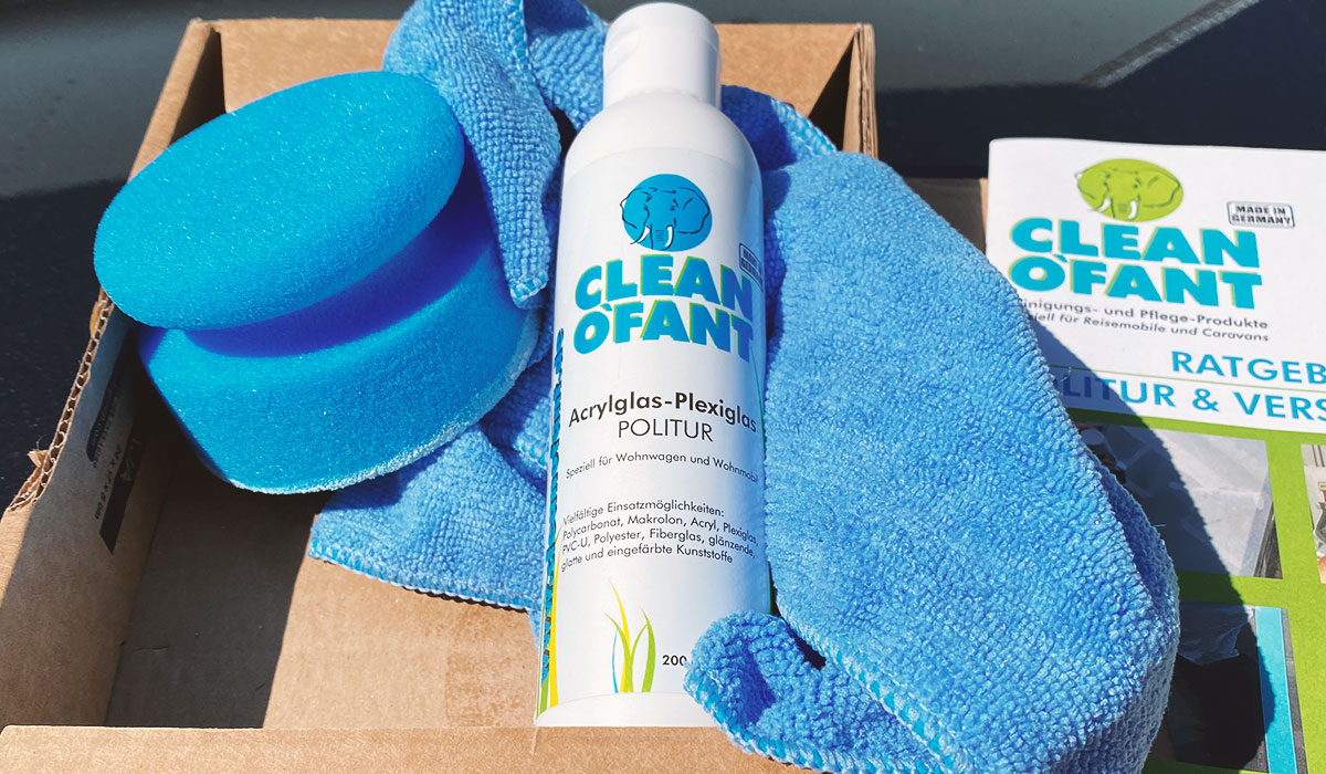 Cleanofant acrylglas plexiglas politur lieferumfang